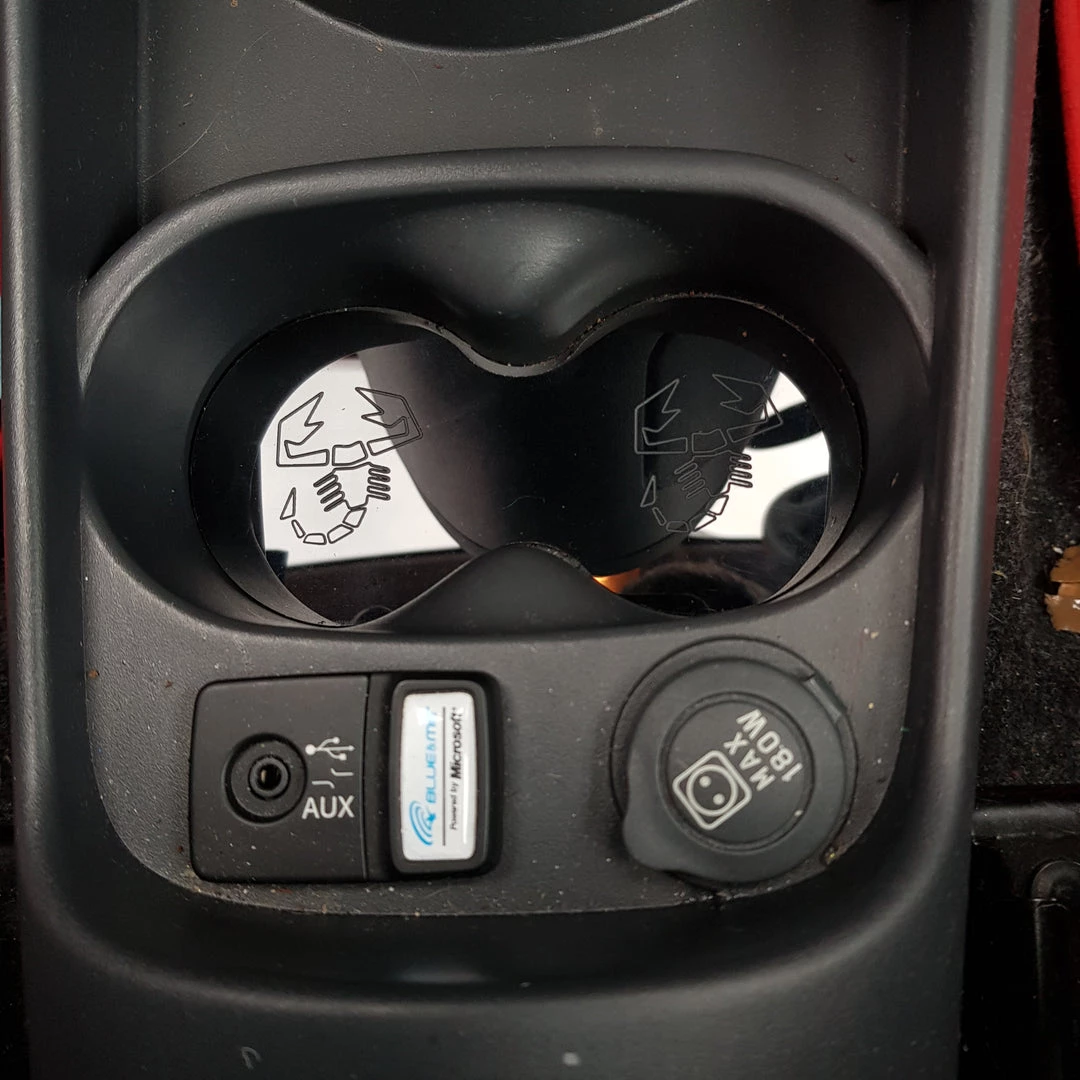 Paintmodz Proform Ltd New Fiat 500 (inc Abarth) Engraved Cup Holder Insert Set (2007-2014 Pre-Facelift) 4 Paintmodz Proform Ltd New Fiat 500 (inc Abarth) Engraved Cup Holder Insert Set (2007-2014 Pre-Facelift)