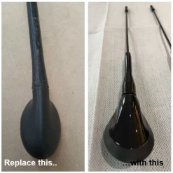 Paintmodz Short Aerial Mast With Genuine Ford Aerial Base (Painted)